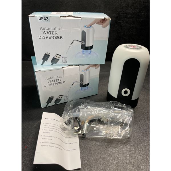 2 Automatic Portable Water Dispensers/Electric Water Pumps - Fit Directly On 5 Gallon Bottles - New