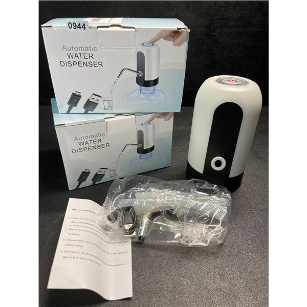 2 Automatic Portable Water Dispensers/Electric Water Pumps - Fit Directly On 5 Gallon Bottles - New