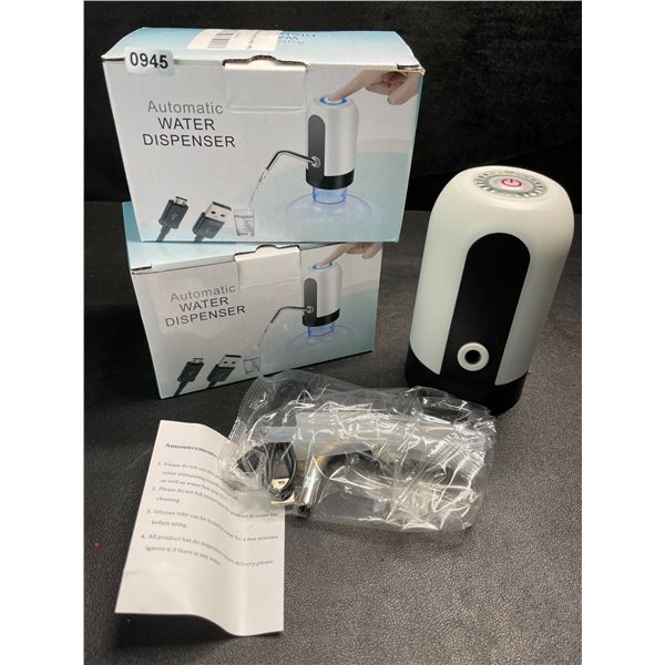 2 Automatic Portable Water Dispensers/Electric Water Pumps - Fit Directly On 5 Gallon Bottles - New