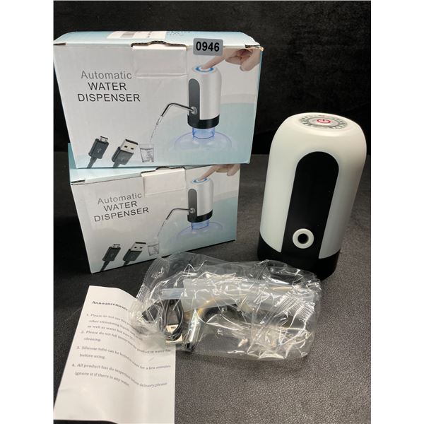 2 Automatic Portable Water Dispensers/Electric Water Pumps - Fit Directly On 5 Gallon Bottles - New