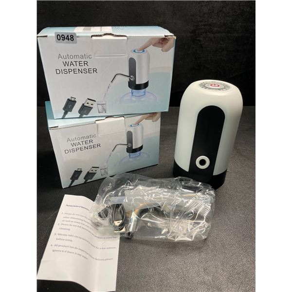 2 Automatic Portable Water Dispensers/Electric Water Pumps - Fit Directly On 5 Gallon Bottles - New