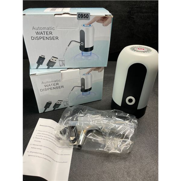 2 Automatic Portable Water Dispensers/Electric Water Pumps - Fit Directly On 5 Gallon Bottles - New
