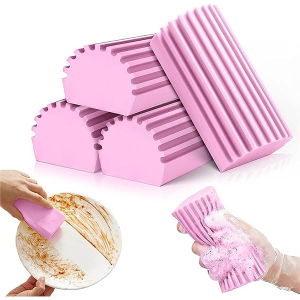 6 Magic Cleaning Sponges/Damp Clean Duster Sponges for Hard to Reach Spots - New
