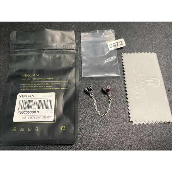 1 Sterling Silver (925) Mickey/Minnie Charm for Pandora Bracelets - Brand New