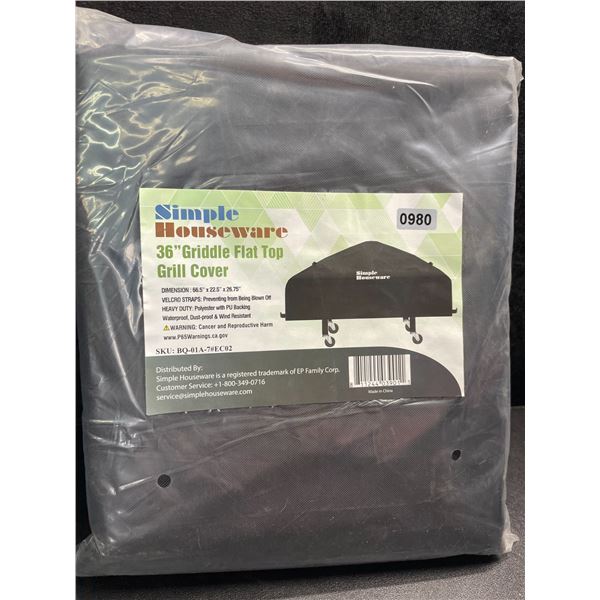 1 36-Inch BBQ Grill Cover/Griddle Flat Top Grill Cover - Size: 66.5" x 22.5" x 26.75" - Brand New
