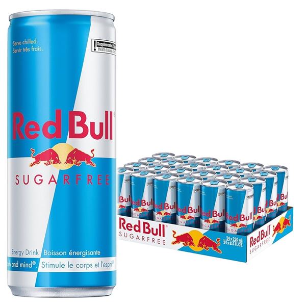 1 Case of Redbull Sugar-Free Energy Drinks - 24 x 250ml Cans - BB: 10-27-2025