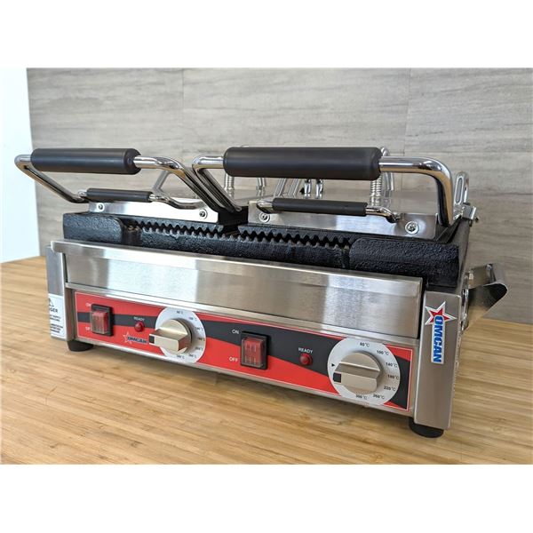 18" x 10" Double Panini Grill, Omcan 19937 |R6-1