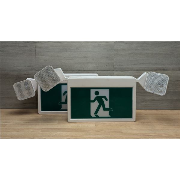 Running Man Exit Signs - Lot of 2 |RB2/FtB
