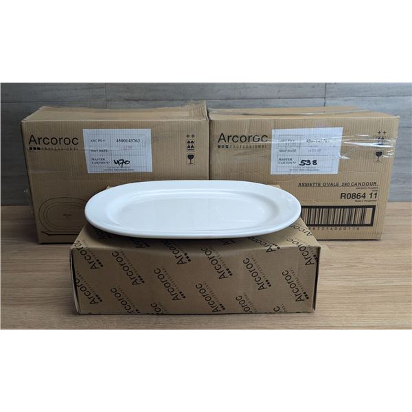 Candour White Platters, Arcoroc R0864 - Lot of 24 (2 Cases) |ML5-2