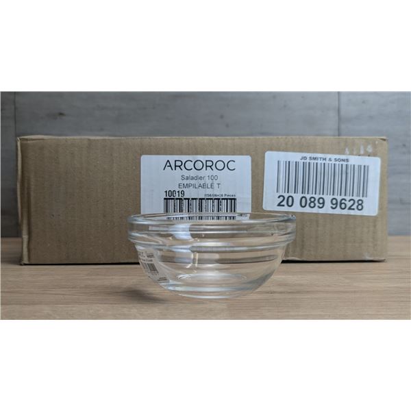 4" Glass 7.5oz Stacking Bowls, Arcoroc 10019 - Lot of 36 |L6CR1