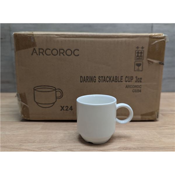 3oz Daring Stackable Cups, Arcoroc G3744 - Lot of 24 |L6CR2
