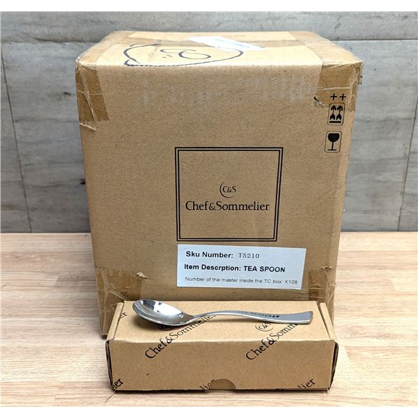Ezzo Euro Teaspoons, Chef & Sommelier T5210 - Lot of 108 (1 Case) |L10-1