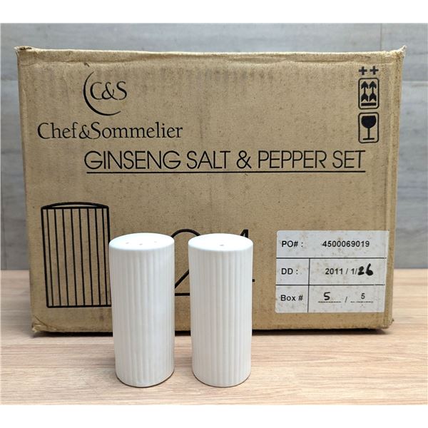 Ginseng Salt & Pepper Shakers, Chef & Sommelier S0578 - Lot of 24 Sets |L5L-4