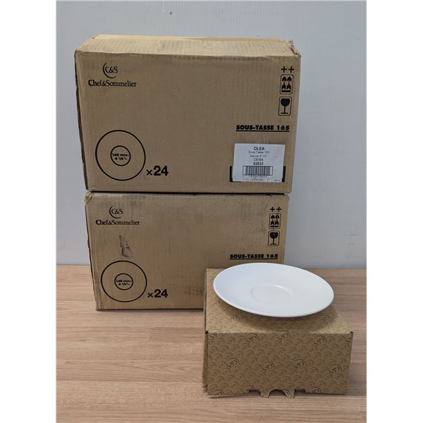 6.5" Olea Tea/Coffee Saucers, Arcoroc S2533- Lot of 48 (2 Cases) |CC3