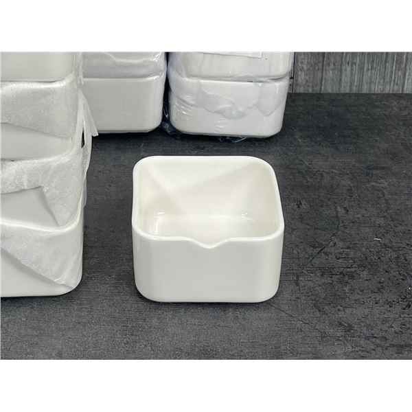 Mekkano 2-7/8" White Square 4.25oz Bowls, Arcoroc L9556 - Lot of 24 |L6-2