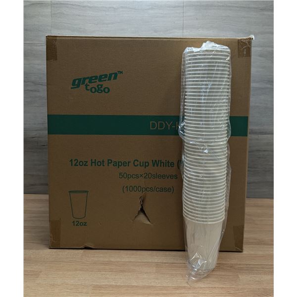 12oz Hot Paper Cups - Lot of Approx. 1000pcs |MR1-1/RB4
