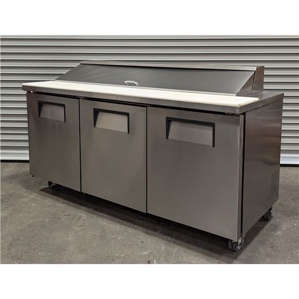 True TSSU-72-18 72" Three Door Refrigerated Salad/Sandwich Prep Table |5621/RBD