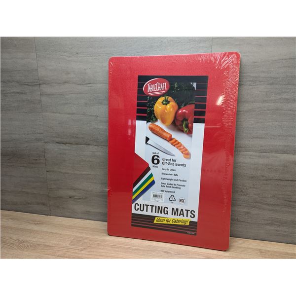 18" x 12" Assorted Color Flexible Cutting Mats - Set of 6 |Ft2
