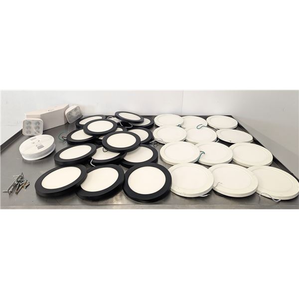 LED Ceiling Lights, LED Emergency Lighting Lamp & Smoke Alarm - Lot of 28pcs |RB14/L6CR1