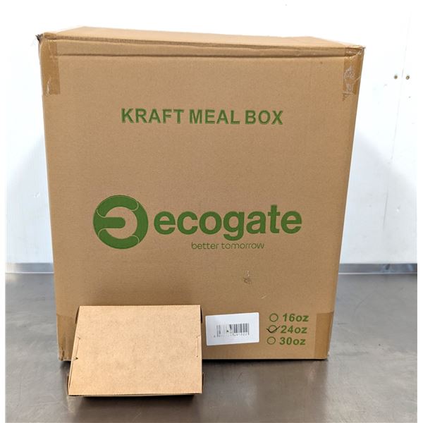 Ecogate 24oz Kraft Meal Boxes - Lot of 300 (1 Case) |WH5/R1