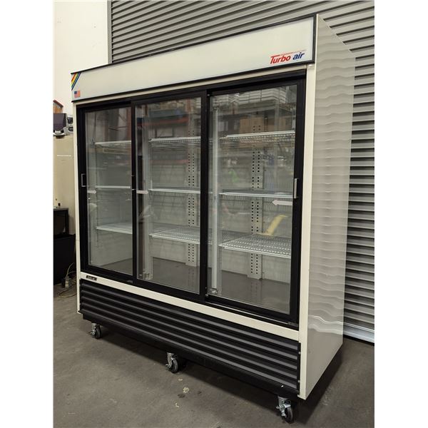 Turbo Air TGM-69R 78" Three Sliding Door Glass Cooler |90006/RBD