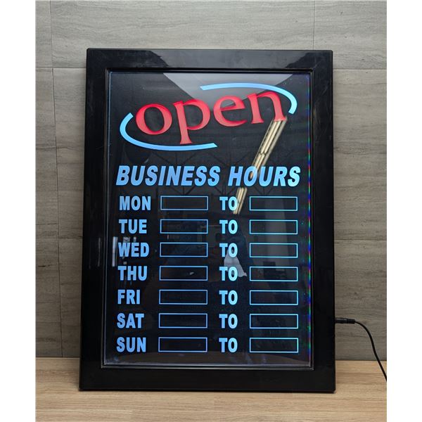 LED Open Hours Sign Board |L6CR5/13-WB-0001