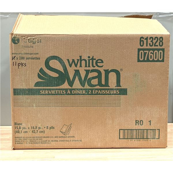 White Swan Dinner Napkins 200cnt/pk - Lot of 11 |EC4