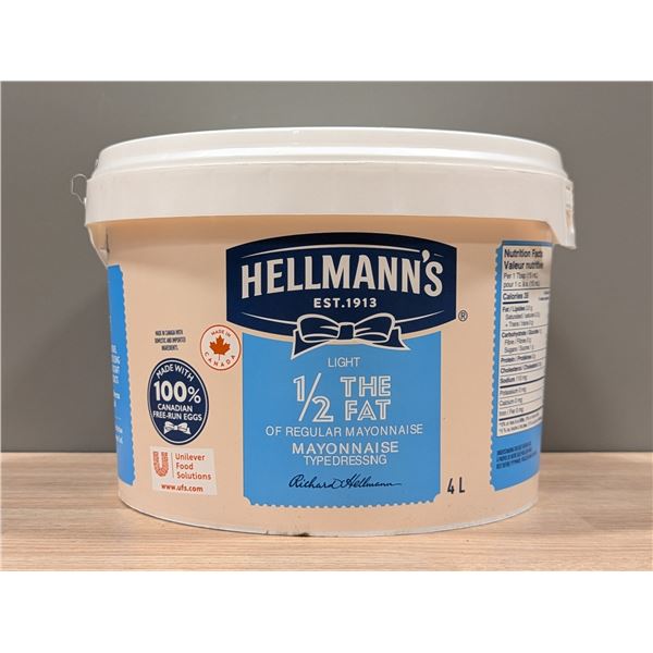 Hellmann's 1/2 The Fat of Regular Mayonnaise 4L  |L3-3