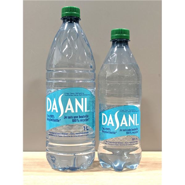 Assorted Dasani Remineralized Water 1L & 591mL - Lot of 29 |EC6