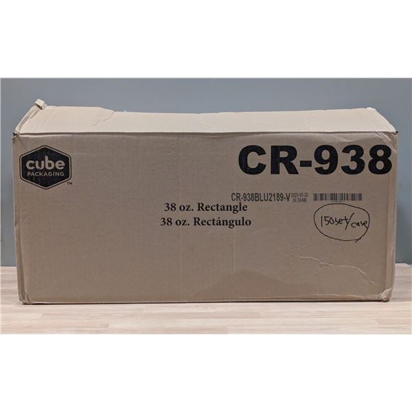 Cube Packing 38oz Rectangle Container with Lid , CR-938 - Lot of 150 Set |Rack J