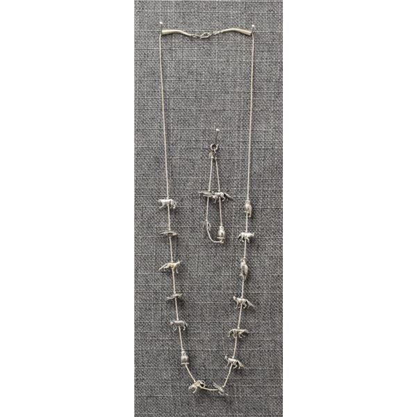 SILVER FETISH NECKLACE AND BRACELET