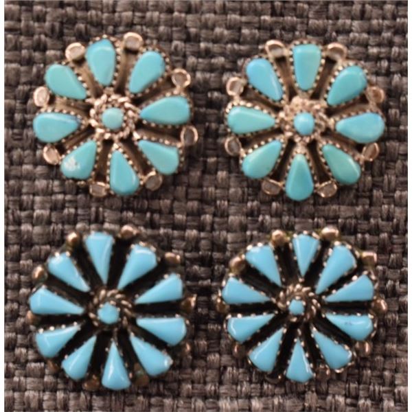 TWO ZUNI EARRINGS