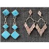 Image 1 : TWO ZUNI EARRINGS (GS & RLD)