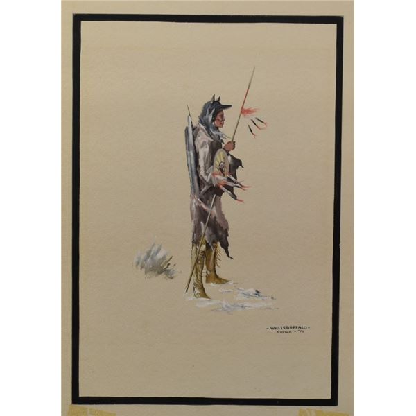 KIOWA PAINTING (BOBBY HILL "WHITE BUFFALO")