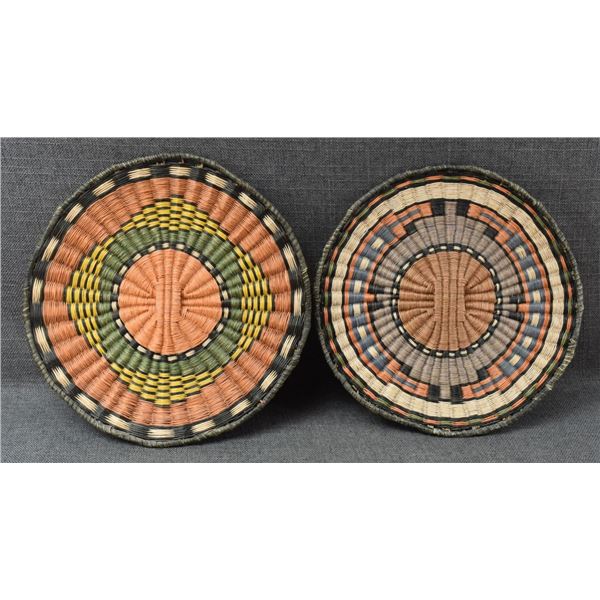 TWO HOPI BASKETRY PLAQUES