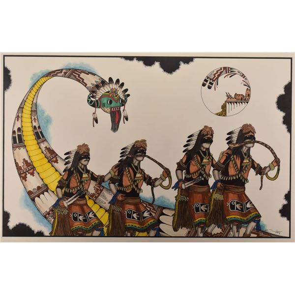 HOPI PAINTING (EDWARD SUMATZKUKU)