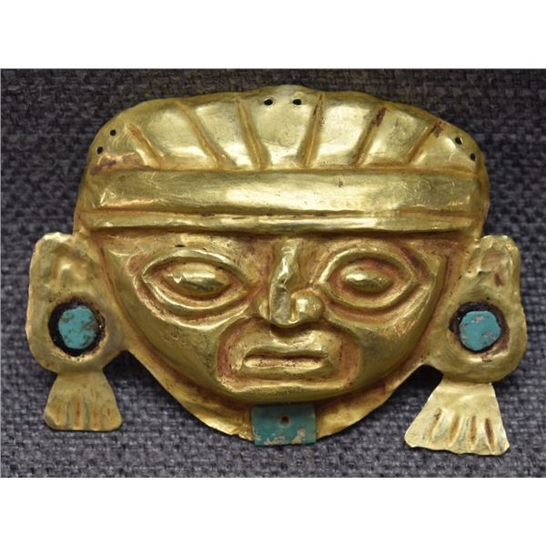 PRE-COLUMBIAN GOLD MASK
