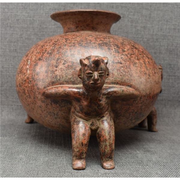 PRE-COLUMBIAN POTTERY TRI LEGGED VASE