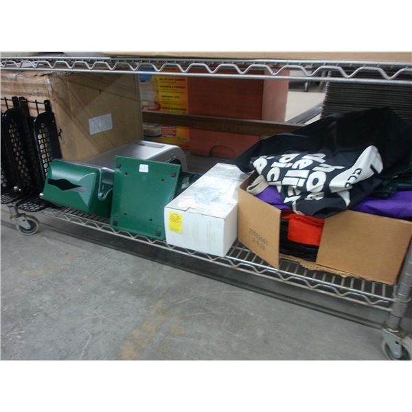 Napkin Dispensers, Linens, Displays - Bottom Shelf