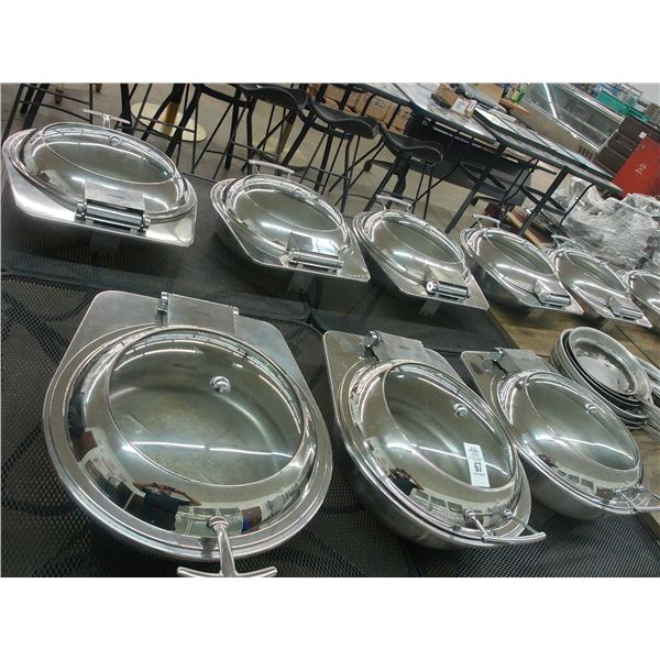 21-Spring Glass Lidded Chafing Dishes - 21 X $