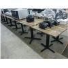 Image 2 : 16-Wood Grain Style 2 Top Pedestal Dining Table - 16 X $