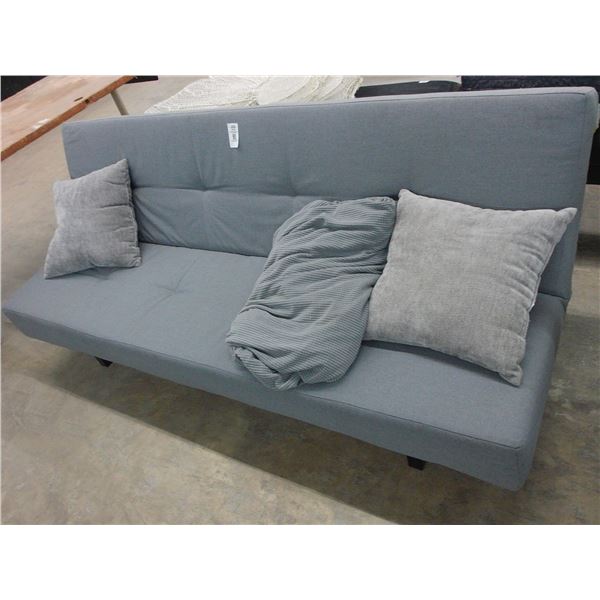 Grey Cloth Futon Sofa