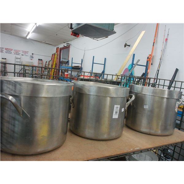 3-S/S Lidded Stock Pots - 3 X $