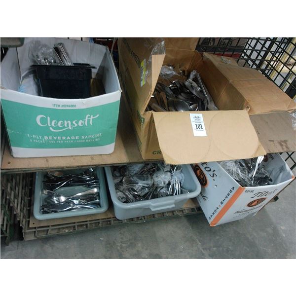 Asst. Utensils and Bins - Bottom 2 Shelves