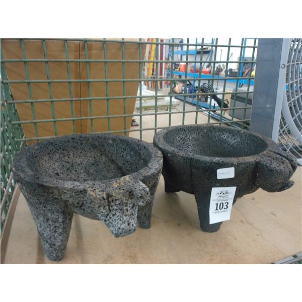 Cast Pig Bowls - Pair
