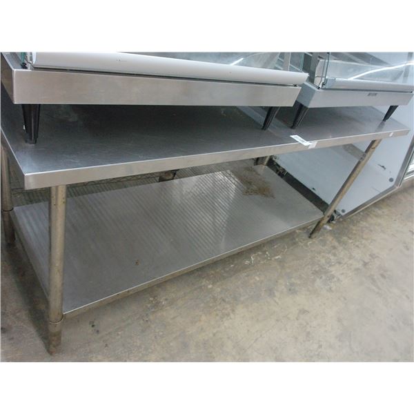 S/S  6' Table w/Undershelf
