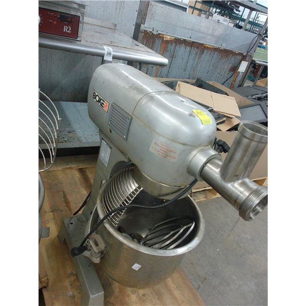Boxer 20 Qt. Mixer w/Guard/Hook/Paddle/Grinder Attachement, 60 Qt. Bowl/Hook/Guard