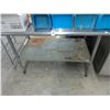 Image 1 : S/S  4'  Bullnose Island Table w/Undershelf
