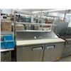 Image 1 : US Ref. S/S Rolling 5' Ref. Sandwich Prep w/Double Overshelf - (35 Degrees)