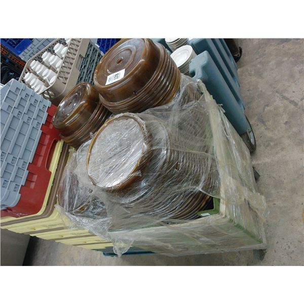Cambro Dish Cart w/Plate Lids